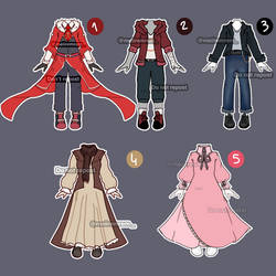 (OPEN) set price outfit adoptables