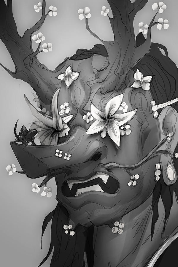 Flower Mask - sketch