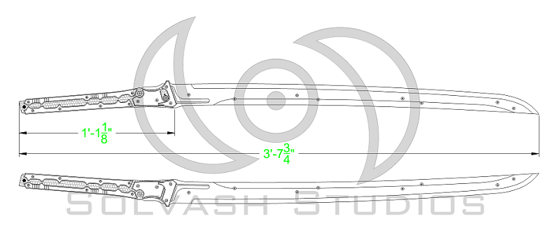 Metal Gear Rising: Murasama Cosplay Prop Template