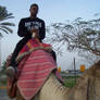 Me riding a camel in Israel