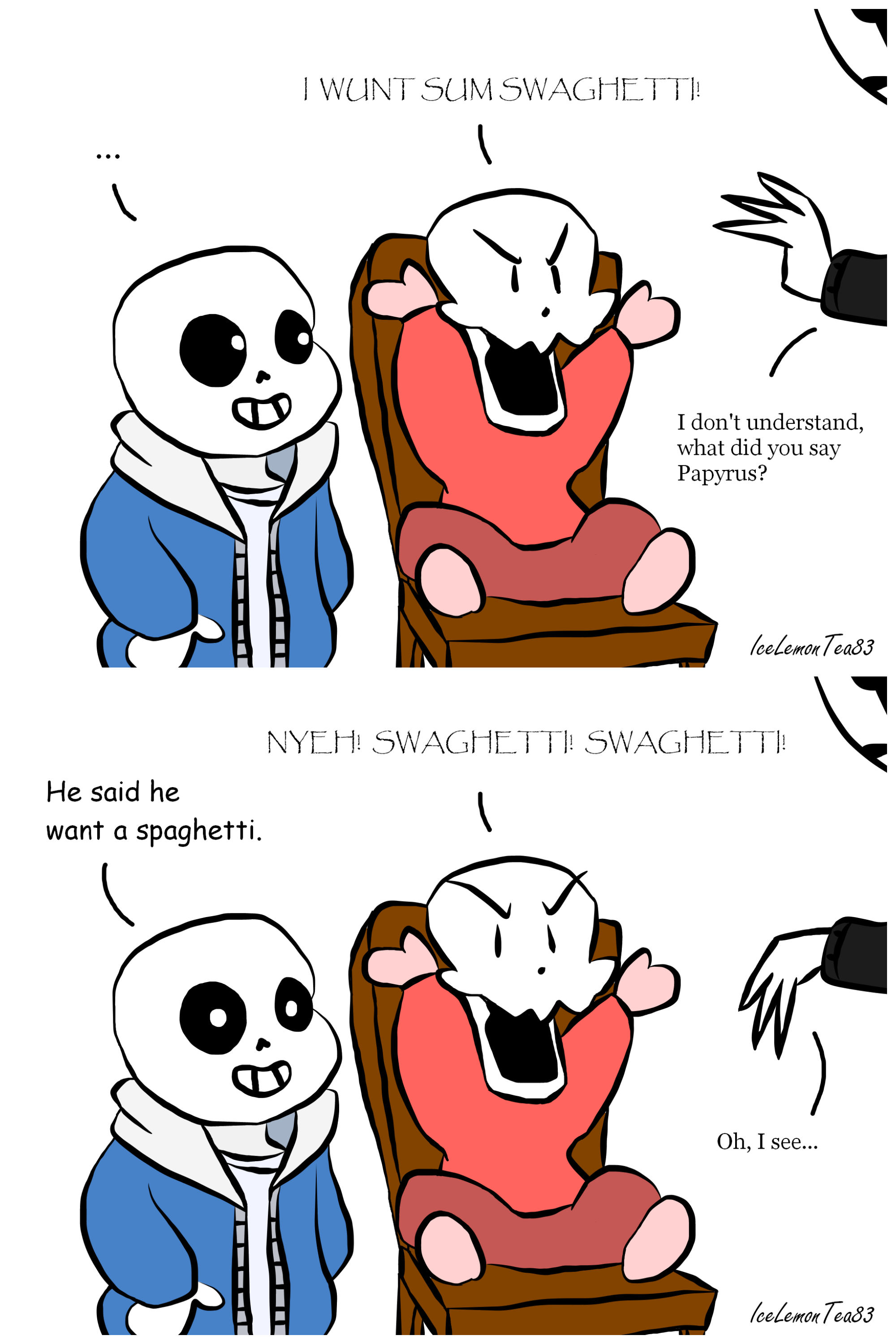 Undertale - Papyrus Wants a Swaghetti (comic)