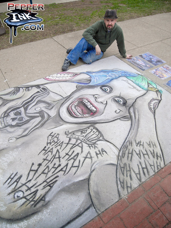 Jared Leto Joker Chalk Art