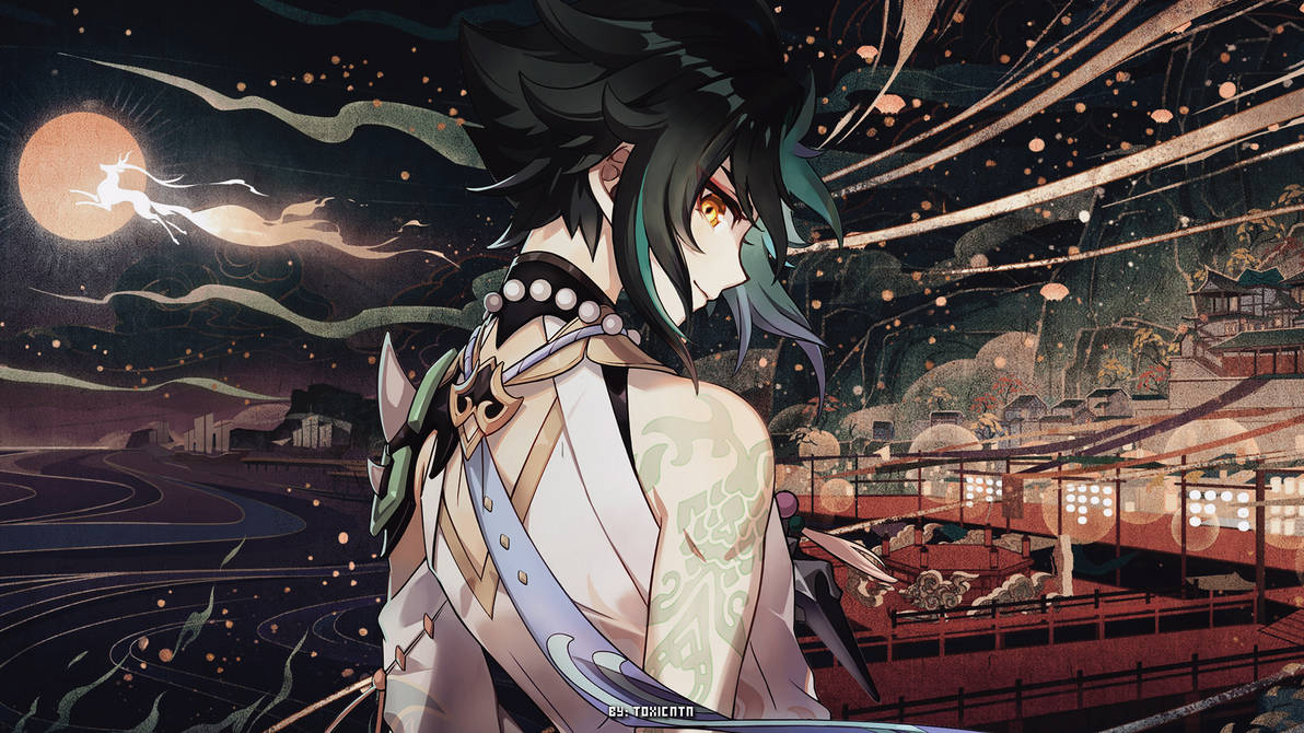 Genshin Impact - Xiao Lantern Rite Wallpaper by nathanjrrf on DeviantArt