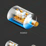 icon design 'bottle ship'
