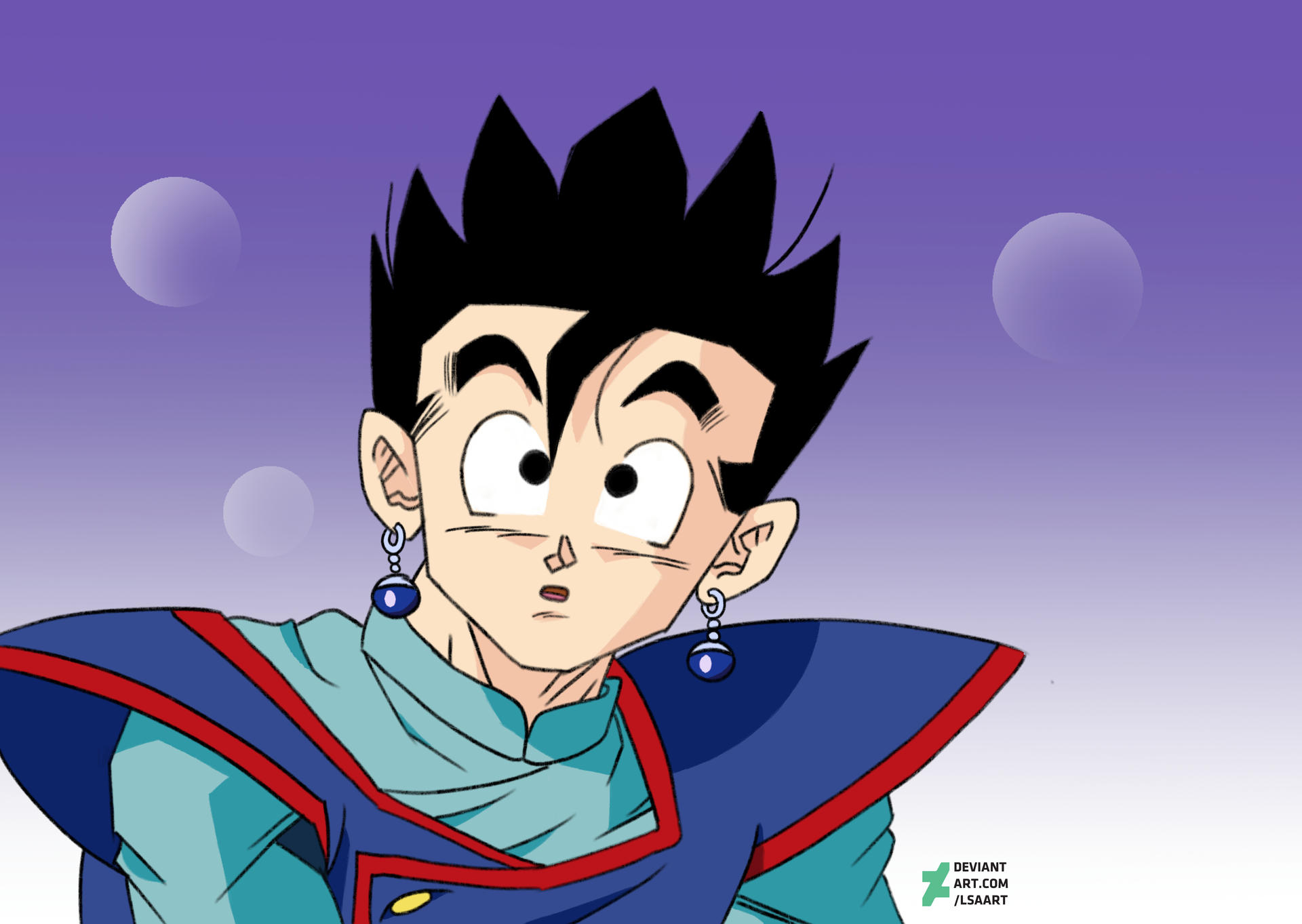 Gohan Ear Gohan with the Potara earrings by lsaart on DeviantArt