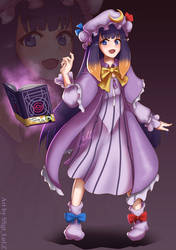 Hololive x Touhou: Ina as Patchouli Knowledge