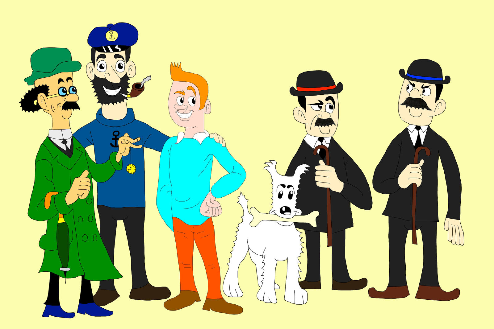 Tintin and the Gang