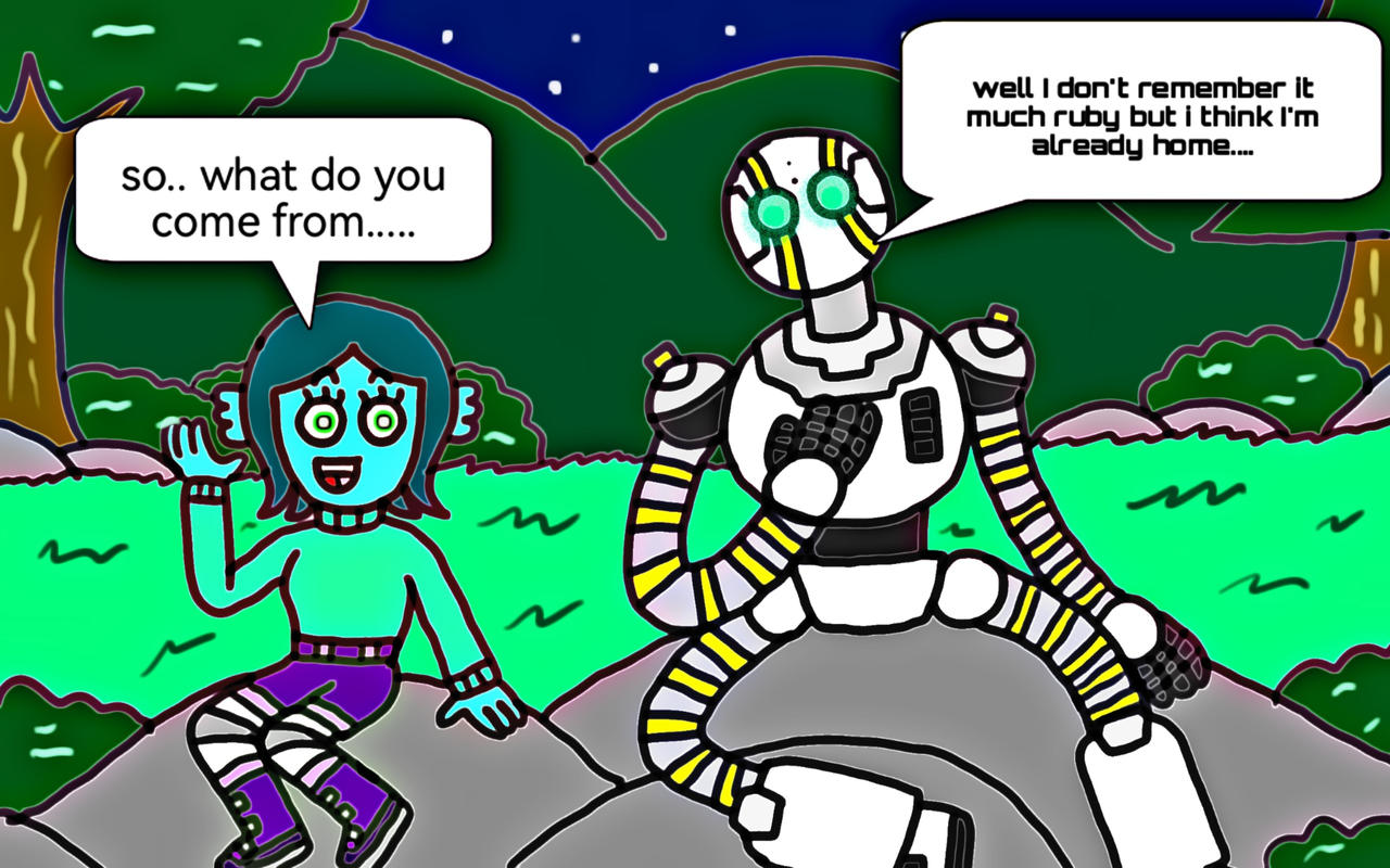 Night talk with wild robot