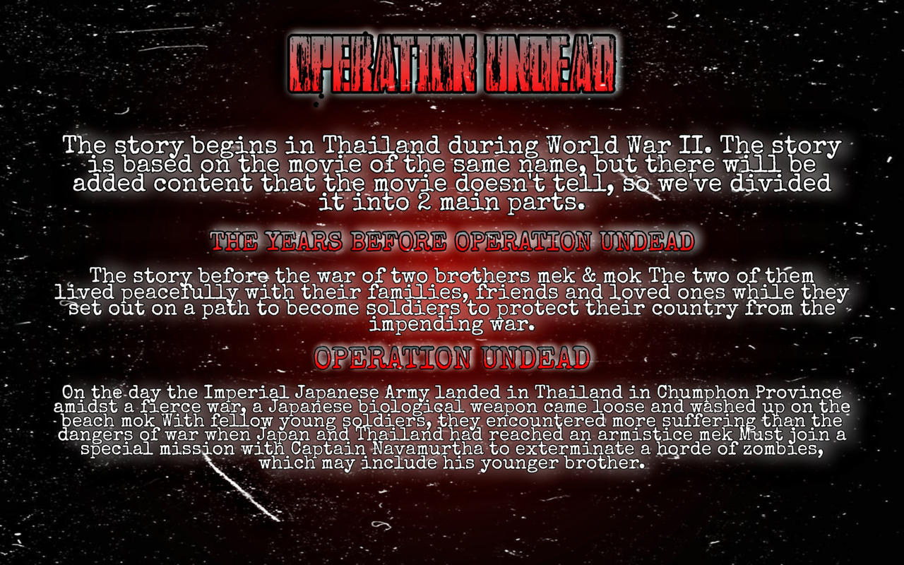 Operation undead comic info and Synopsis