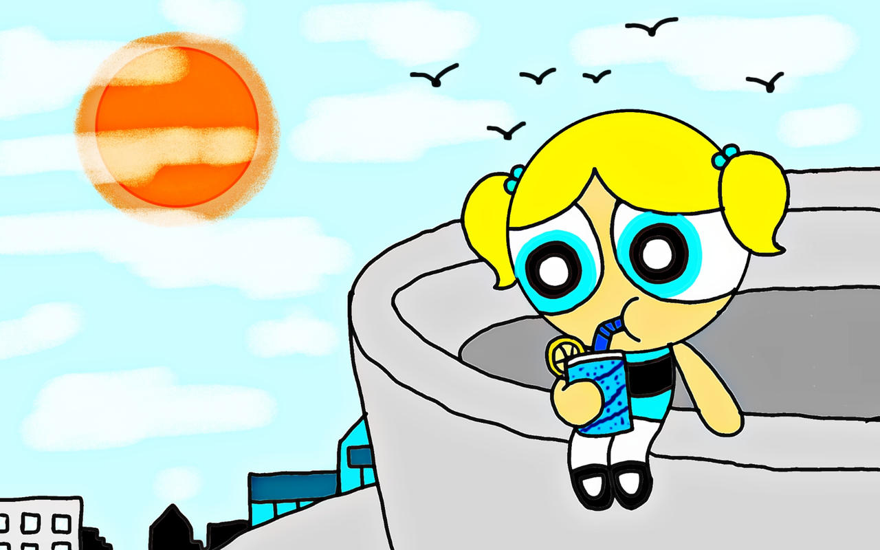 A normal day with blue smoothie