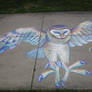 Owl Chalk Drawing