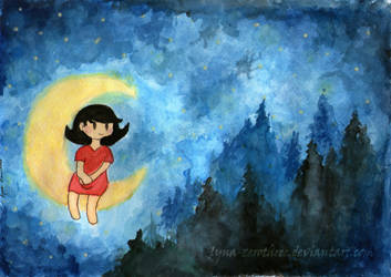 Girl in the moon