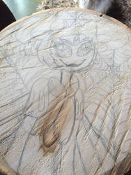 Wood burning: Muffet