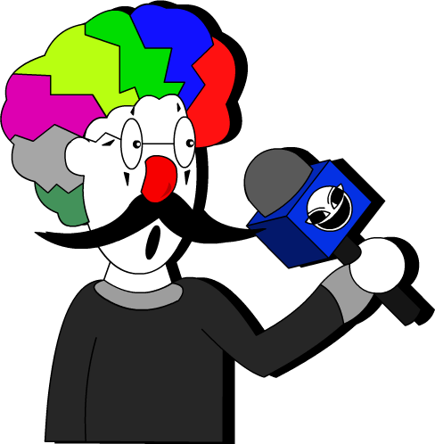 News Reporter Clown dude