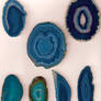 Blue Agate Stones from Brazil