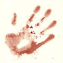 Bloody Hand Print Stock