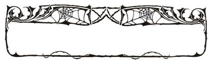 Art Nouveau Spider Web Border