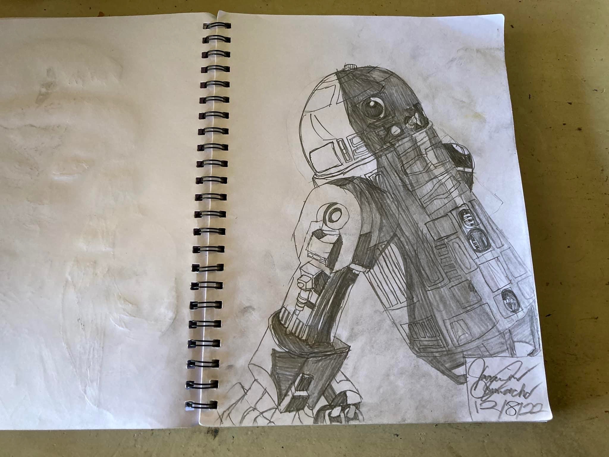 R2-D2 ( Contour Drawing ) by PolarBearKin on DeviantArt