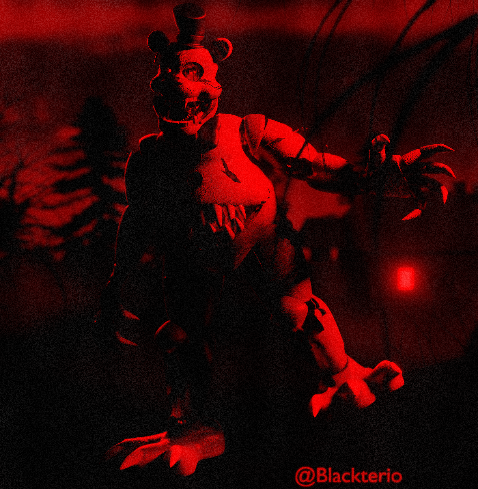 Render by MemelordSpence) [Blender] Nightmare Fredbear and