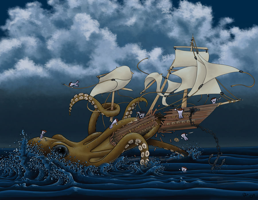 S.S.Gets Attacked by Octopus by Vorgus