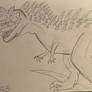 Carnotaurus Drawing Sketch