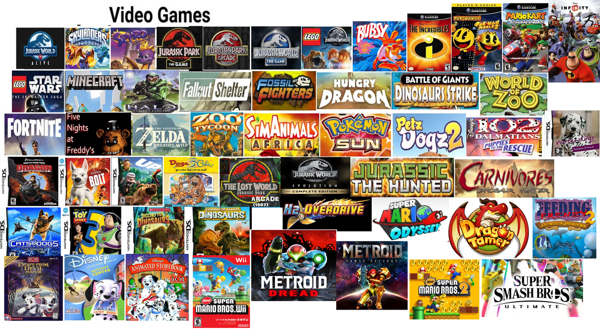 Video Game Collection Pinterest Video Game Collection (From Childhood To Now) by JurassicWarrior451 on ...