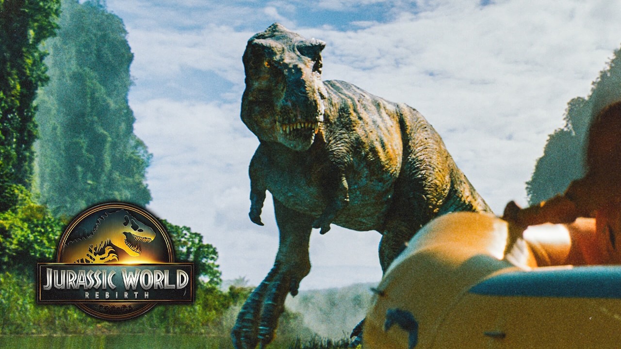 Jurassic World: Rebirth T-rex River Raft Wallpaper by ...