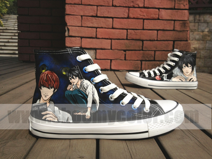 Death Note anime shoes by elleflynn on DeviantArt Death Note anime shoes by elleflynn on DeviantArt