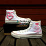 R5 Louder Hand Painted High Top Converse Canvas