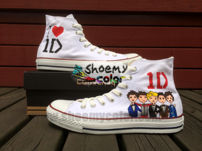 One Direction Cartoon Converse Hand Painted Shoes by elleflynn on ...