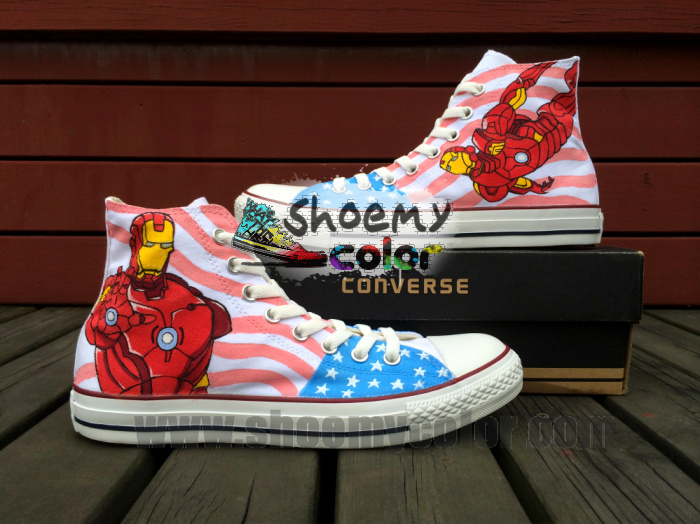 Iron Man Hand Painted Converse Canvas  Shoes