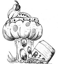 Creatures of the boredom: Inked mushroom