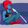 Undyne Meditating