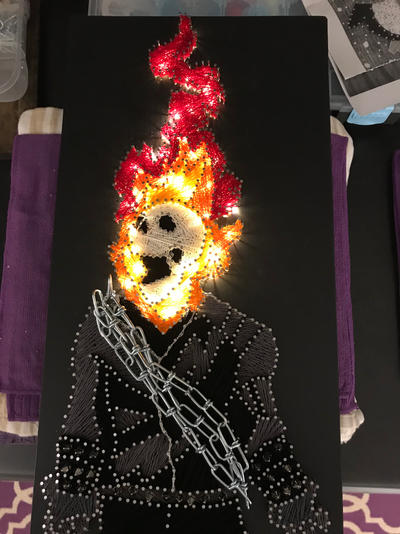 Ghost Rider String Flaming Ghost Rider string art by PeanutButter923 on DeviantArt