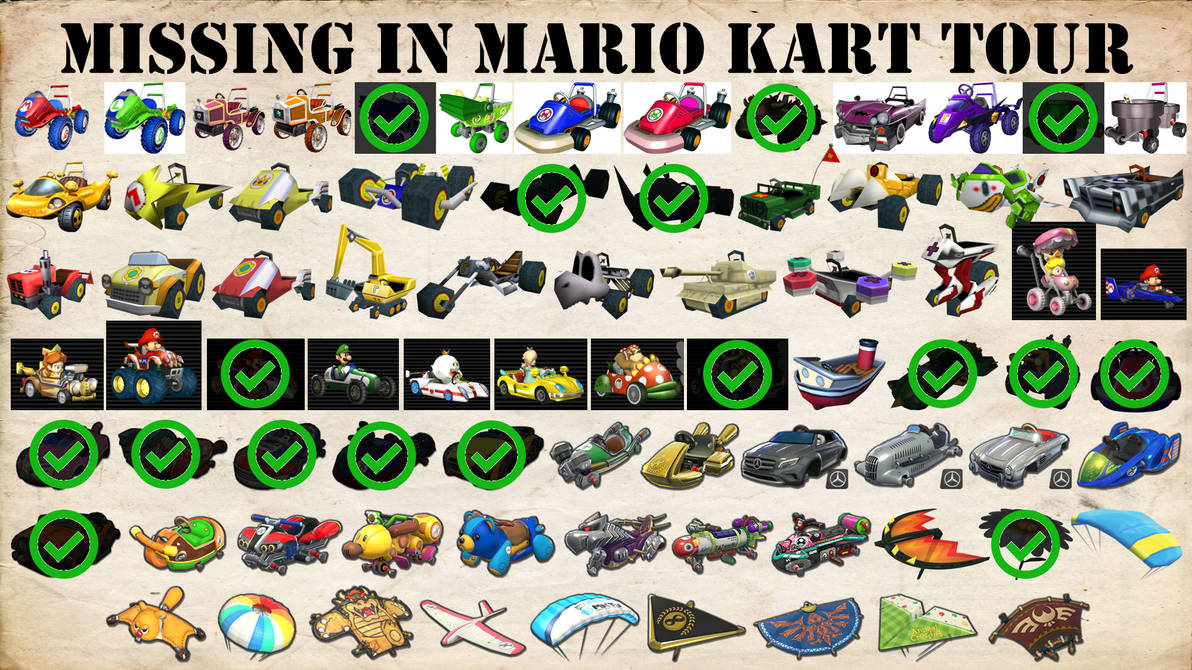 Missing Mario Kart Karts and Gliders by mrbenio on DeviantArt