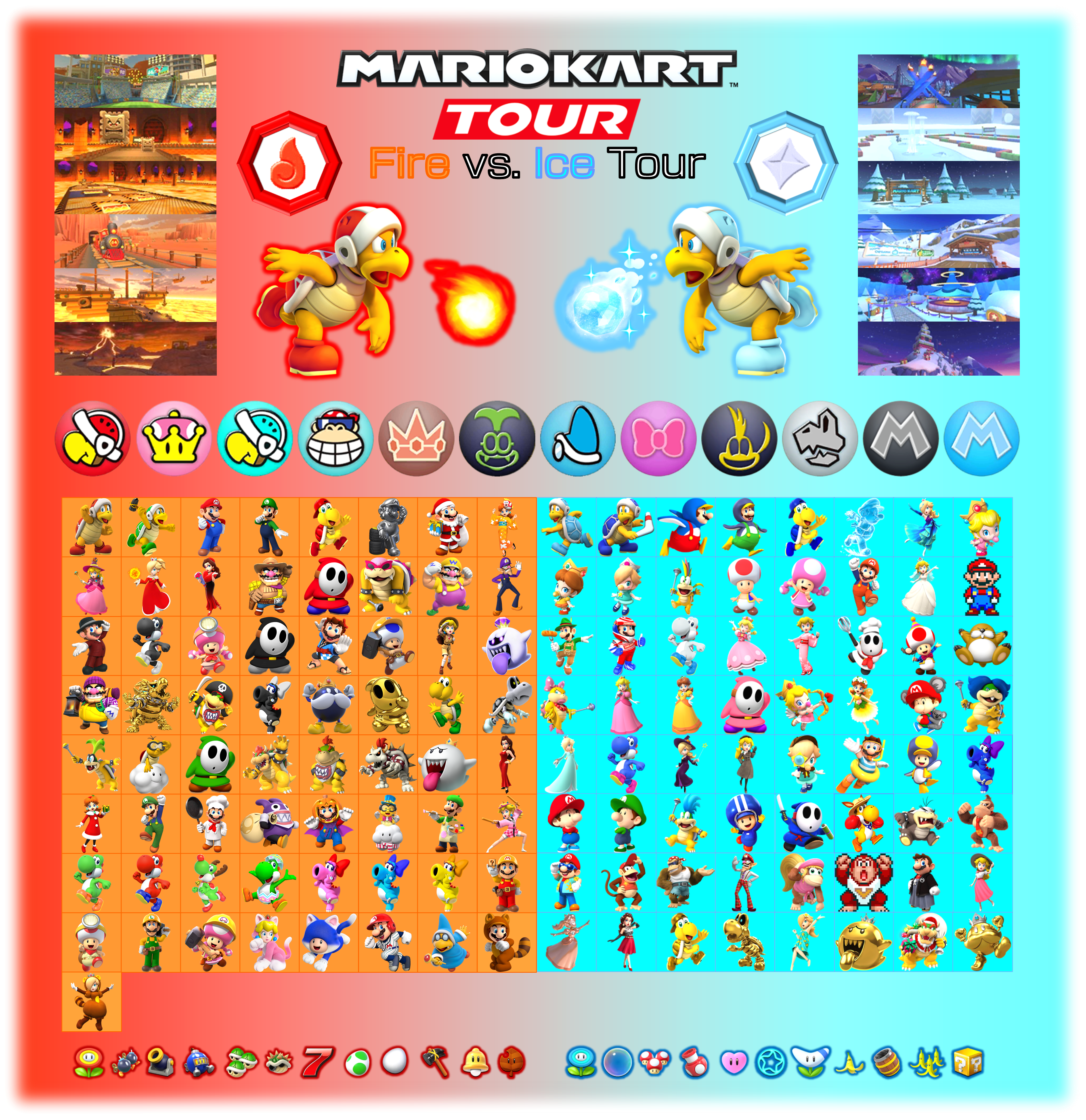 Mario Kart Tour - Fire vs. Ice Tour by mrbenio on DeviantArt