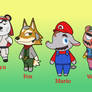 Smash Bros characters as Animal Crossing villagers