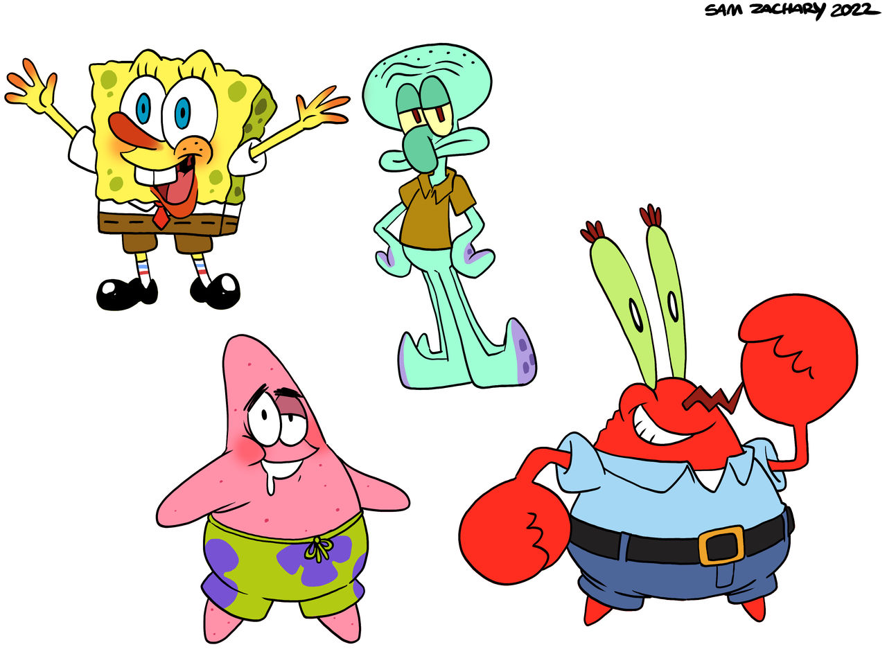 Spongebob Squarepants Character Design by SamZacharyArts on DeviantArt