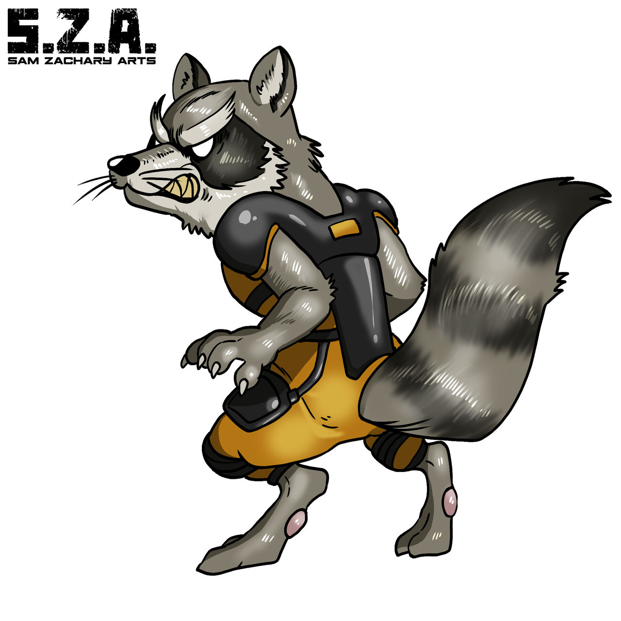 Sam The Racoon Rocket Racoon by SamZacharyArts on DeviantArt