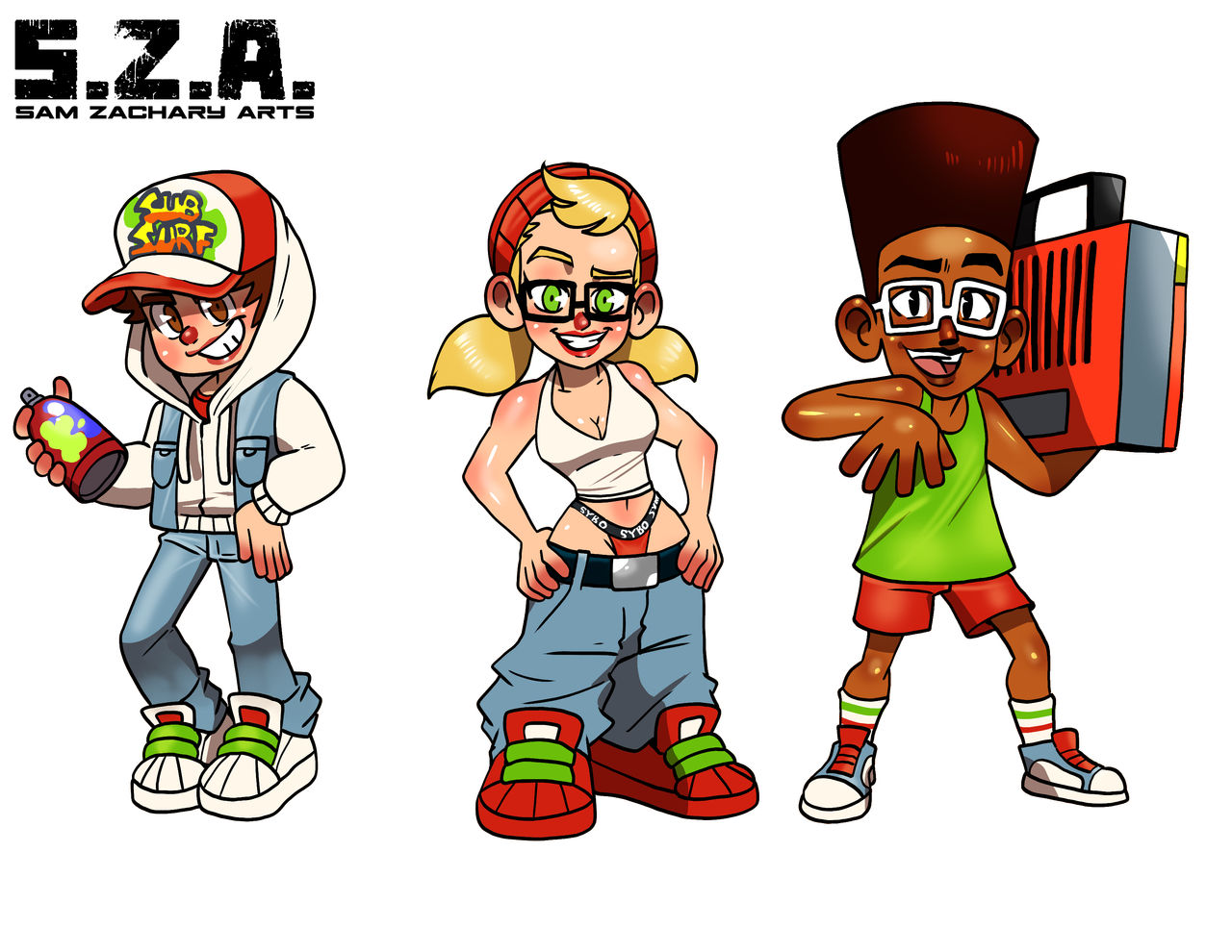 Subway Surfers Characters Updated By SamZacharyArts On DeviantArt subway-surfers-characters-updated-by-samzacharyarts-on-deviantart
