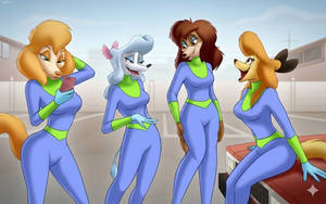 Disney Dogs girl in undersuits mira nova