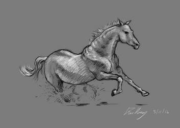 AnimalPractice(RunningHorse) using Krita