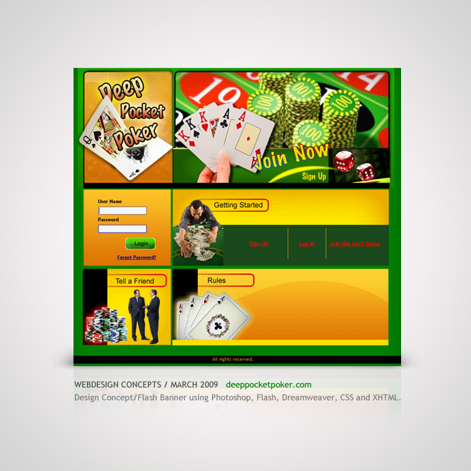 Poker -  Web Layout