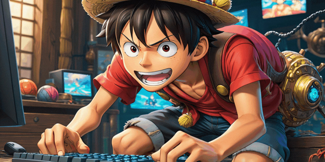 Luffy Computer Set Luffy playing on an Affordable Desktop Computer by theitgear on DeviantArt