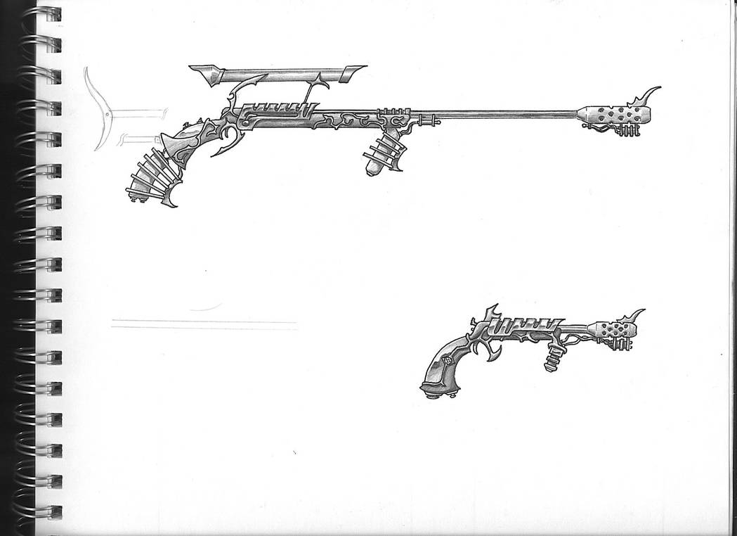 Wizard Rifle Techno-Wizard Rifle and Pistol by QwikDrah on DeviantArt