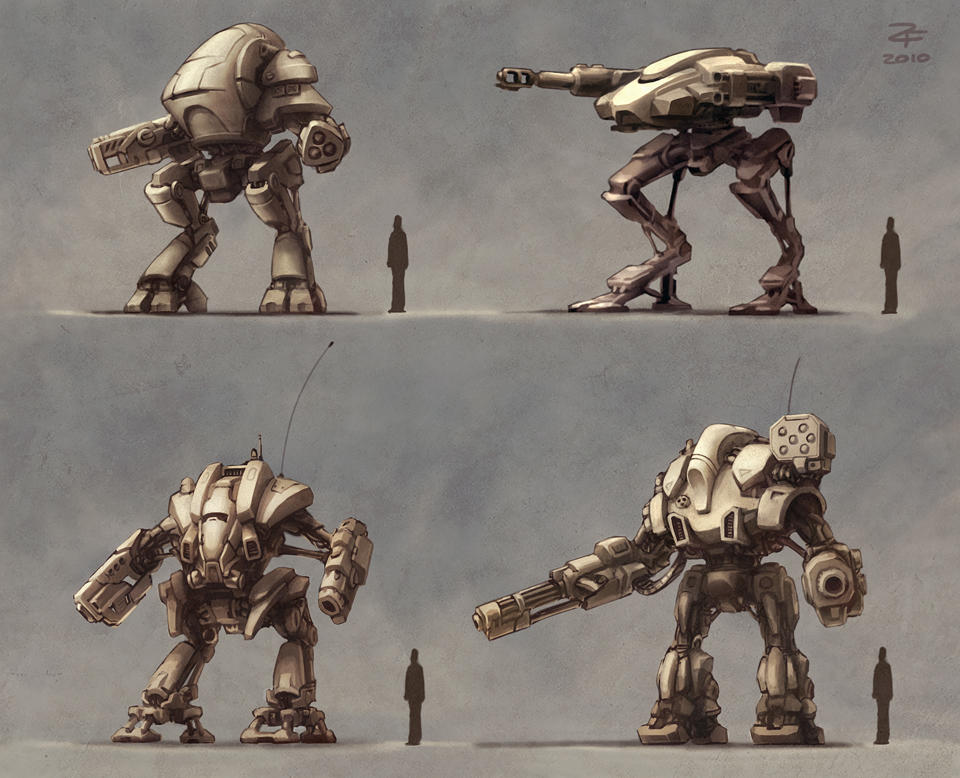 Four Mechs by ZackF on DeviantArt