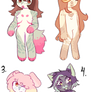 Anthro Adopts (3/4) - OPEN!