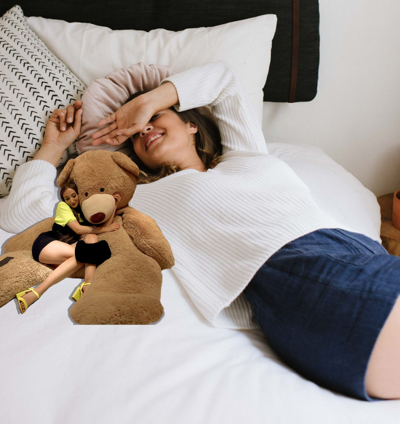 Cuddling with Teddy by bobascher on DeviantArt