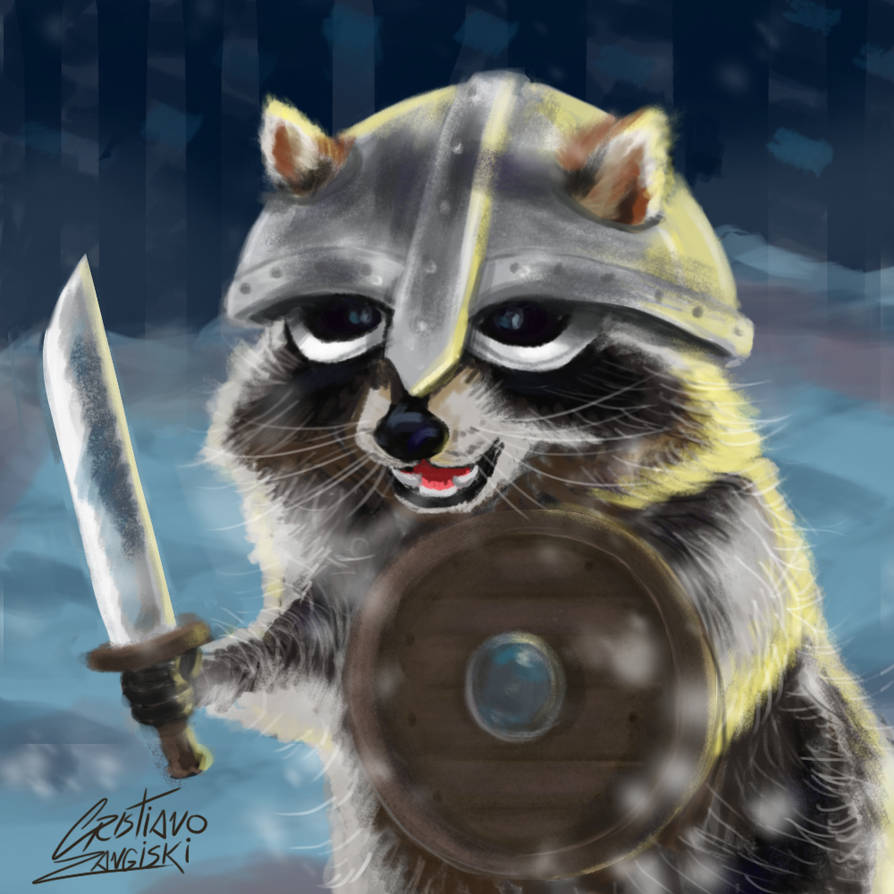 Viking Racoon by Zangiski on DeviantArt