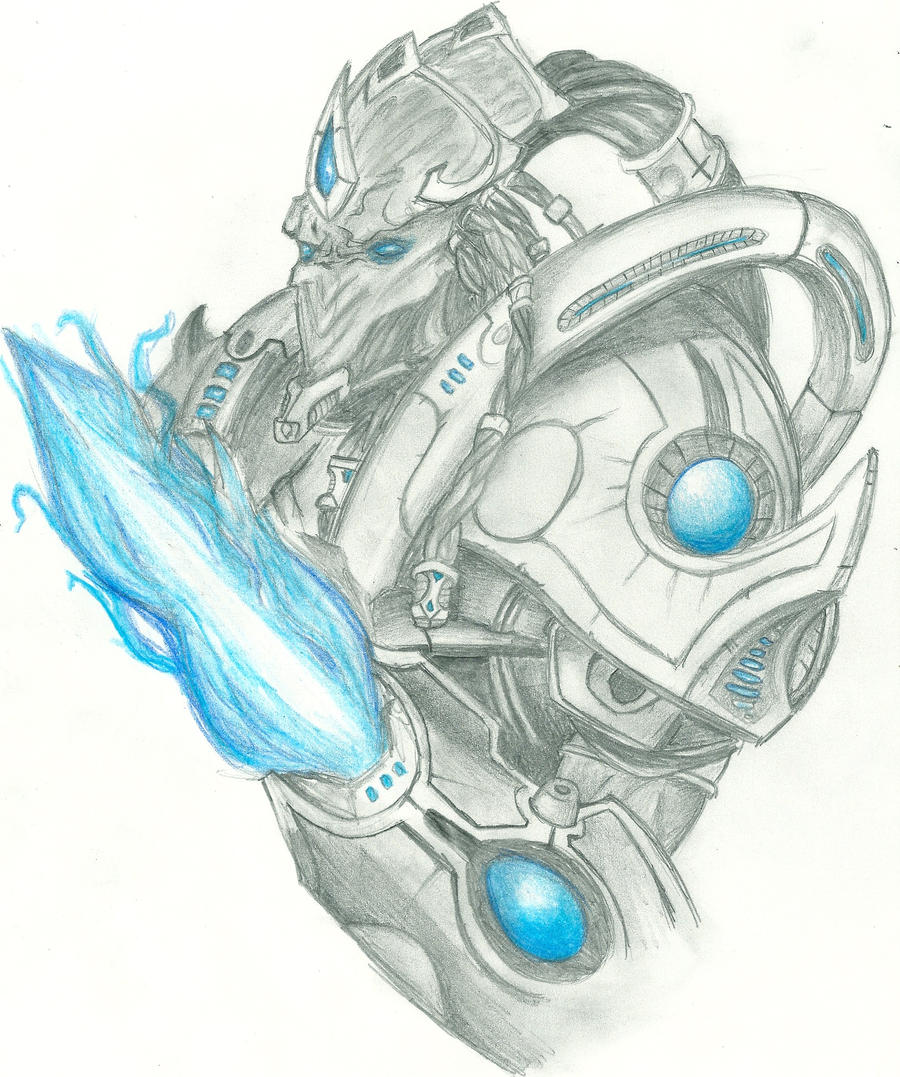 Protos Drawing Protoss from Starcraft by okwashere on DeviantArt
